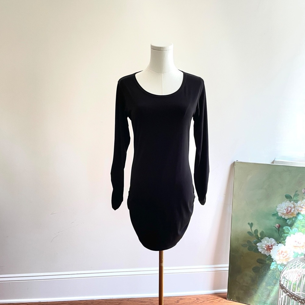 Planet by LaurenG Tunic Dress US sz 4-8 Top Stretch Ruched Minimalist Effortless